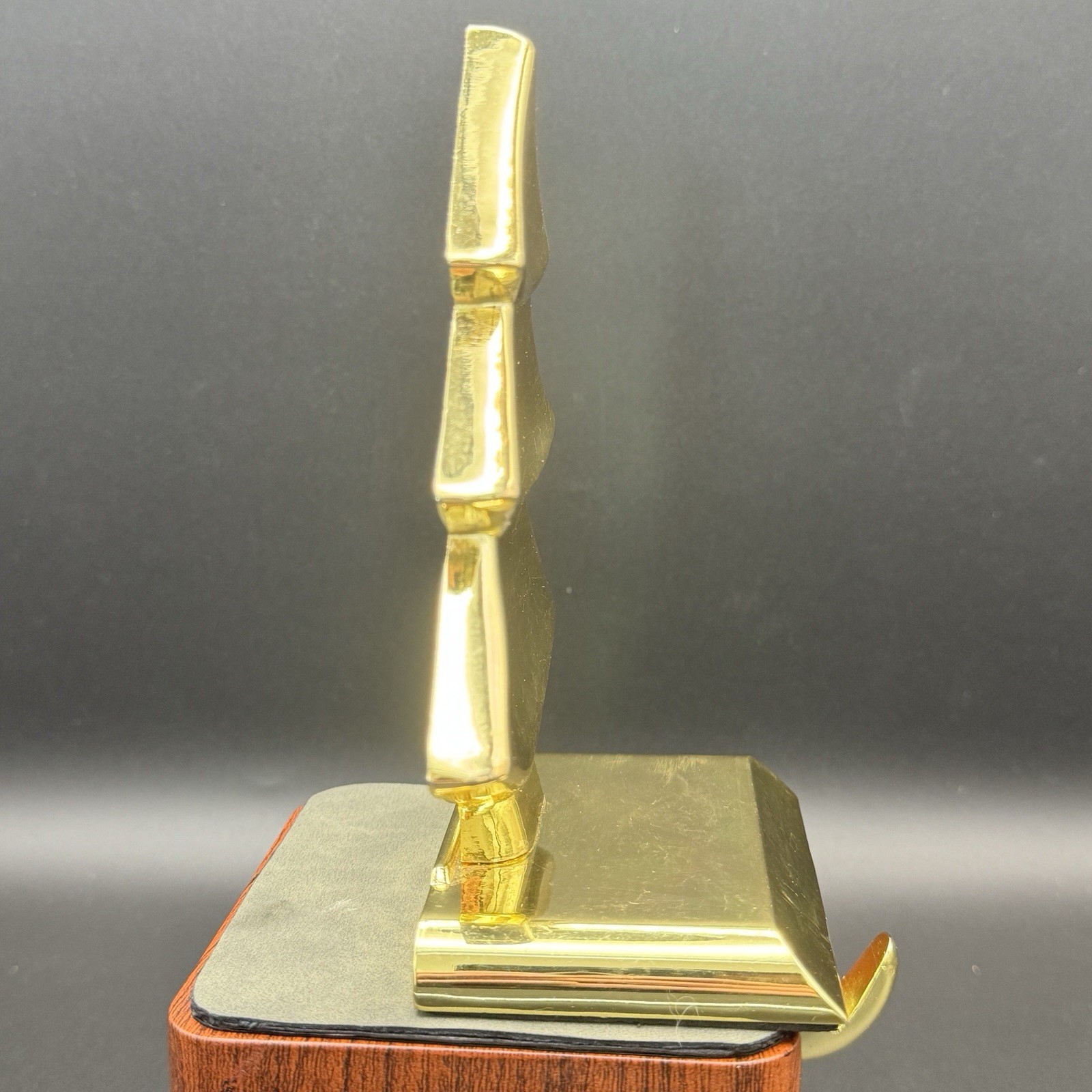 Christmas Tree Stocking Hanger Holder Heavy Gold Shelf Fireplace Mantle Shelf