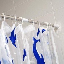 Adhesive Shower Curtain Rod Holder Tool, 10PCS
