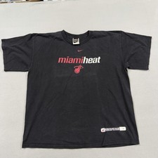 Vintage Miami Heat Shirt Mens XL Black NBA Ba...