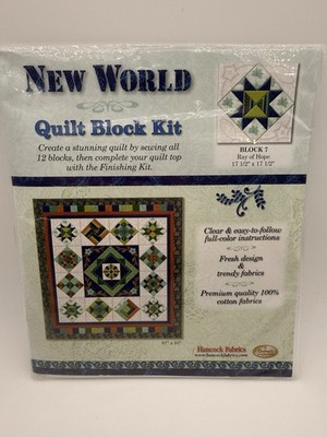 HANCOCK Fabric Quilt Block Kit NEW WORLD Sampler Club Ray Of Hope Pattern #7 BOM