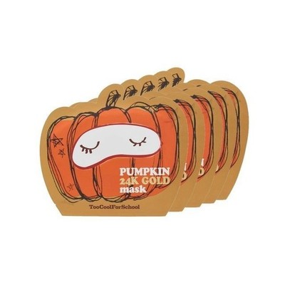 5 Sheets  Too Cool for School Pumpkin 24K Gold Mask 0.88 oz/25g