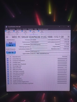 WDC 512 GB M.2 NVMe SSD Western Digital PC SN520