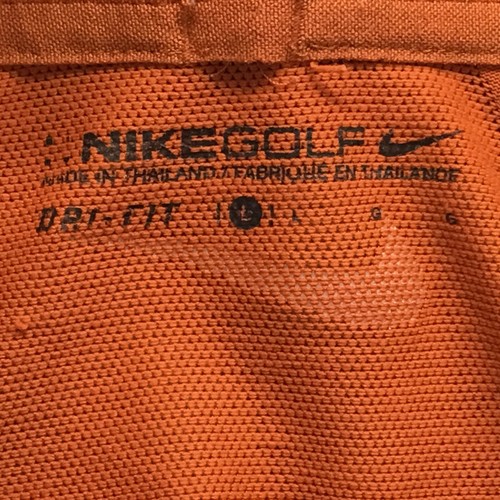 Nike Golf Polo Shirt Mens Large Orange Dri-FIT Athletic Performance Short Sleeve - Picture 9 of 11