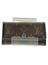 LOUIS VUITTON Multicle 6 Monogram Macassar BRW Leather BRW Men's