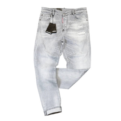 Dsquared2 Herren Slim Jeans Ripped Grau Herren Stretchy Washed Slim Jeans