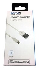 Reviva MFI Certified Lightning To USB-A Cable Male 1 m White IP5USBDATWHRE