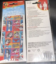 WONDER WOMAN Logo Twill Bondex Iron-On Patch X2  (5" x 7") - NEW!