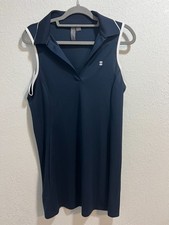 Sweaty Betty Dress Womens Blue White Sleevele...