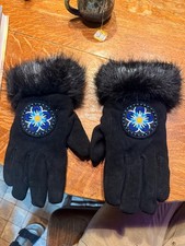 Hand-Beaded Alaska Native Beaver Fur Gloves  ...