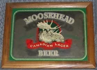 Vintage MOOSEHEAD Beer Canadian Lager Framed Glass Mirror Advertising Sign⭐