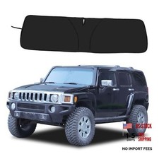 Windshield Sunshade Fit for Hummer H3 2005-2009, Folding Car Sun Shade Black