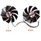 2PCS Black Graphics Card Cooling Fan for PowerColor RX580 590 Red Devil Part