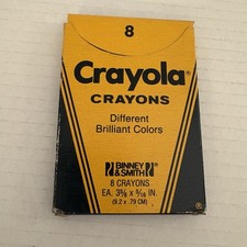 8 Pack CRAYOLA CRAYONS Vintage 1985 Binney  Smith USA Brilliant Colors New NOS