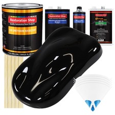 Jet Black Gallon Urethane Basecoat Clearcoat Car Auto Paint Kit