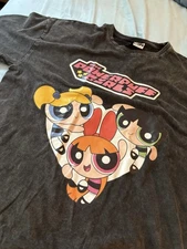 Vintage Style THE POWERPUFF GIRLS Cartoon Network T-Shirt Sz Med Romwe