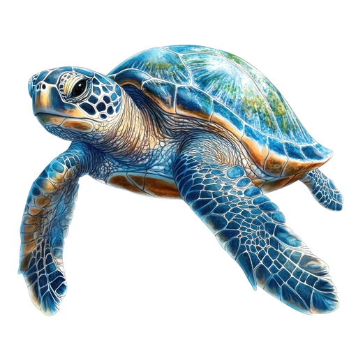 Sea Turtle Reptile Safari Zoo Animal Self Adhesive Sticker