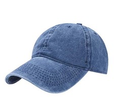 Kids Solid Cotton Baseball-Hat - Baby-Boys Washed Cotton 2-7 Years Navy
