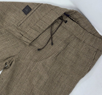 Ralph Lauren Purple Label Arsenia Tick-Weave Tweed Jogger Pants Womens 12 NWOT
