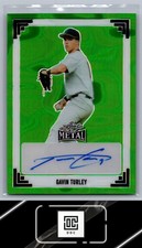 2024 Leaf Metal #91A-GT1 Gavin Turley 1991 Leaf Autographs Lava Green #/6