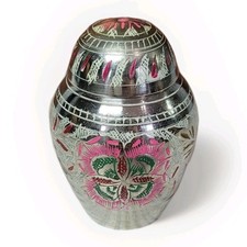 Small Pet Keepsake Urn Metal Cremation Urn Screw Lid 2.5" Memorial