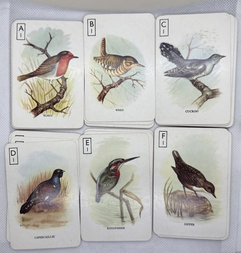 Vintage 1960's Pepys British Birds Card Game - Afbeelding 2 van 11