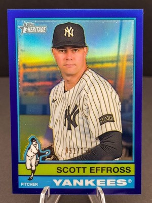 2025 Topps Heritage High Number - Scott Effross #636 Chrome Blue Border /150