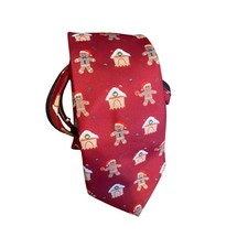 Spring Notion Boys Red Gingerbread Man Christmas Zipper Tie Holiday Size L