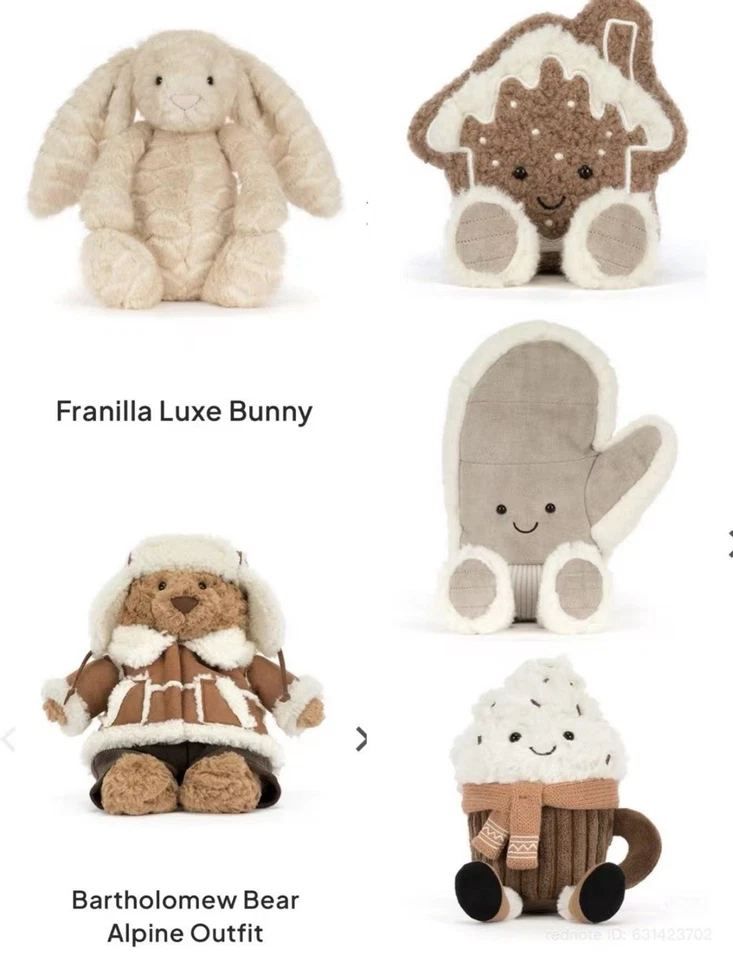 Jellycat LA Exclusivo Franilla Luxe Bunny - Nuevo con etiquetas, listo para enviar Foto 2 de 3