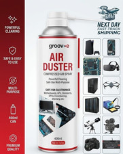 Groov-e Air Duster Can - Compressed Air Cleaner for PC Canned Air Spray 400ml UK