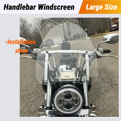 18''X16'' Clear Handlebar Fit Wind Shield for Yamaha Seca 400/650 Seca II 600 - Picture 10 of 12