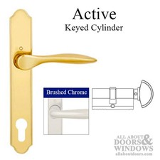 New Orleans M1610/374N Active Handle Set &acirc; Brushed Chrome &acirc; Hoppe
