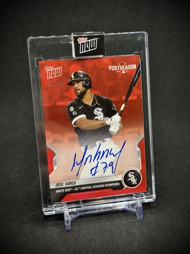 Jose Abreu 2021 Topps Now Post Season Red Parallel Auto /10 SSP Sealed - Picture 2 of 3