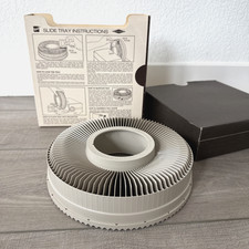 Vintage Sawyer's Rotary Rototray 100 2"x2" Slide Tray Carousel w/original box