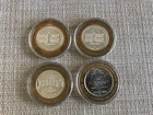 Casino Gaming Tokens 999 Fine Silver 0.6 Troy oz Set of 4
