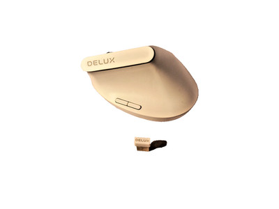 Delux M618C Wireless Silent Ergonomic Vertical Gaming Mouse USB +DONGLE