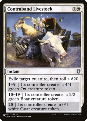 Contraband Livestock - 012/361 / English / Lightly Played