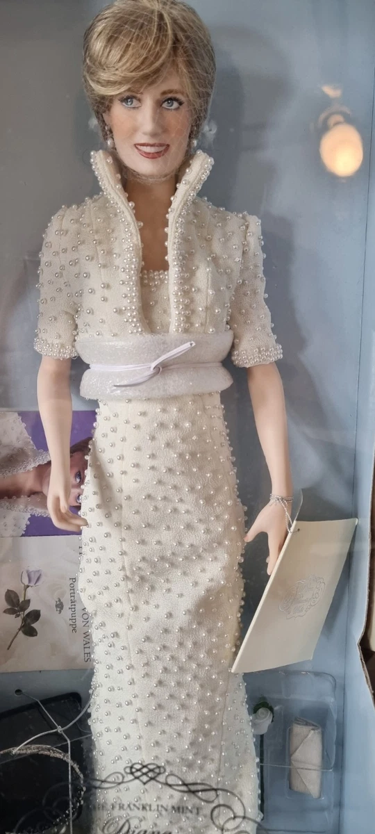 The Franklin Mint Diana Princess of Wales Porzellanpuppe NRFB Neu OVP
