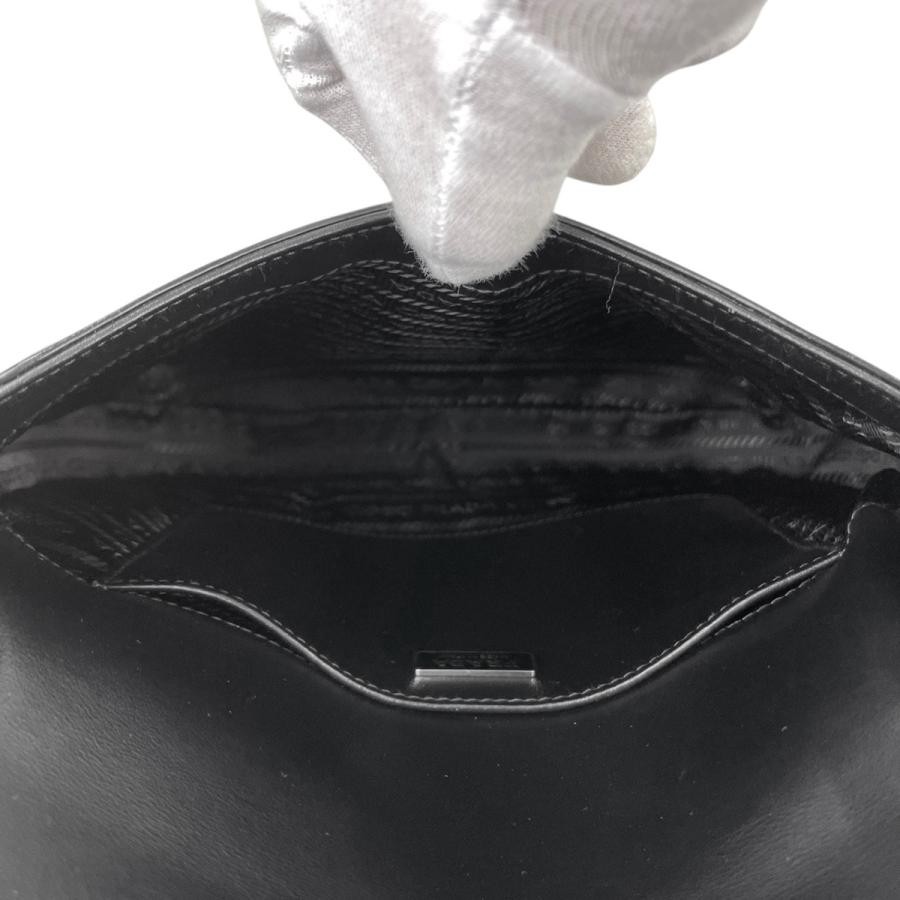 PRADA Cleo Shoulder Bag 1BD316 Black Leather Crossbody #BS578 thumbnail 12