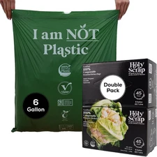 Medium Compostable Drawstring Trash Bags - 6-8 Gallon, 90 Pack | Plastic-Free...