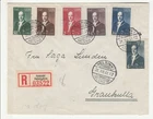 Finland 'Registered First Day Cover' Scott # 233 - 38 "Helsinki 31.XII.41"