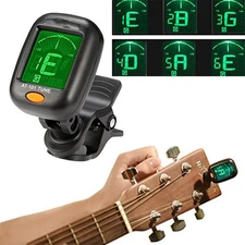 LCD Clip On Chromatic Acoustic Electric Guitar Bass Ukulele Banjo Violin Tuner