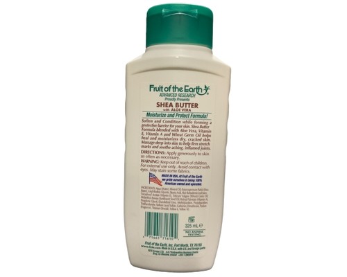 Loción de manteca de karité y aloe vera Fruit of the Earth - 11 fl oz (325 ml) - Imagen 2 de 3