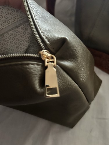 Antik Kraft Olive Hobo Bag Pockets Vegan Leather Bonus Bag Over Shoulder - Picture 7 of 19
