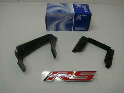 14-15 Camaro RS Red Front Grill Emblem Assembly With Mounting Brackets NEW GM