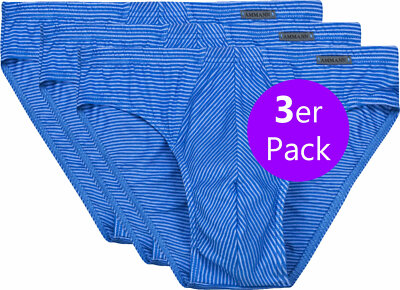 Ammann - Herren Mini Slip ''Cotton & More''  saphir (blau)   3er-Pack