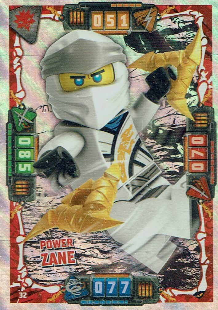 Lego Ninjago Serie 4 TCG Sammelkarten Karte Nr. 32 Power Zane | eBay