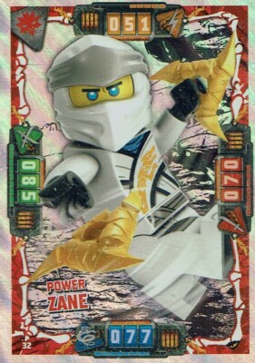 Lego Ninjago Serie 4 TCG Sammelkarten Karte Nr. 32 Power Zane | eBay