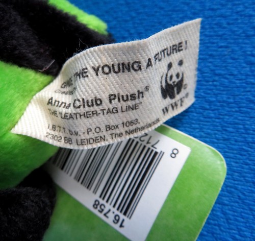 green & black ANGEL FISH CUDDLY BEANIE soft toy ANNA CLUB PLUSH WWF - Picture 5 of 5
