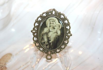 Bronze Rosary Center | Rosary Parts | Our Lady of Mount Carmel | STA-101-418