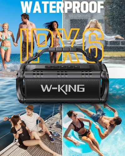 Bluetooth Speaker 90W Peak 50W RMS IPX6 Waterproof Loud Speakers Bluetooth Wire - Picture 2 of 9